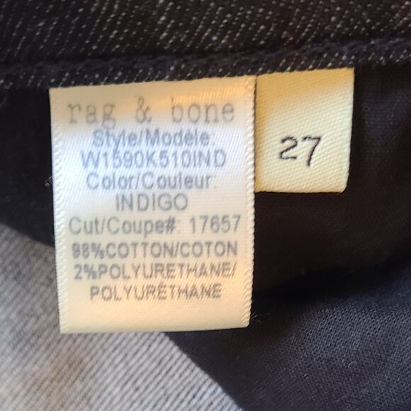 NEW! RAG & BONE THE DRE classic LOW RISE SLIM BOYFRIEND TAPERED LEG JEANS sz 27 - Picture 8 of 8